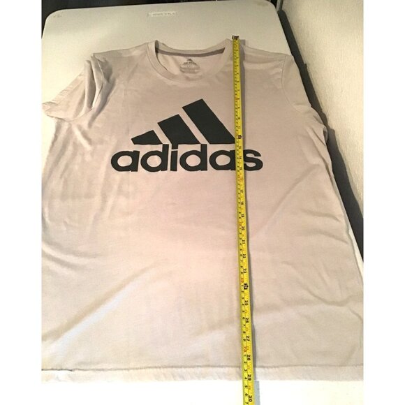 ADIDAS- MENS GREY CREW NECK SHORT SLEEVE GRAPHIC PERFORMANCE T-SHIRT SIZE LARGE - Picture 6 of 6